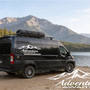 Adventure Awaits Camping Van Decal