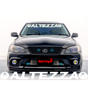 Altezza vinyl decal stickers windscreen.
